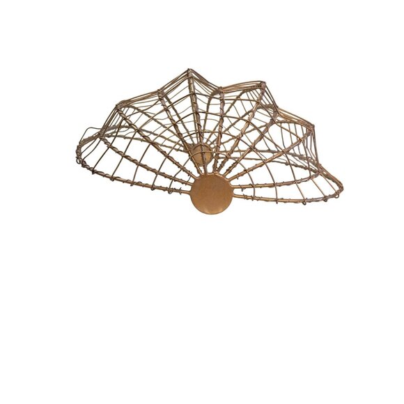 Burnished Gold Wire Pumpkin Bread Basket By Thirstystone 13"x14"x6" Decorative - Picture 6 of 7